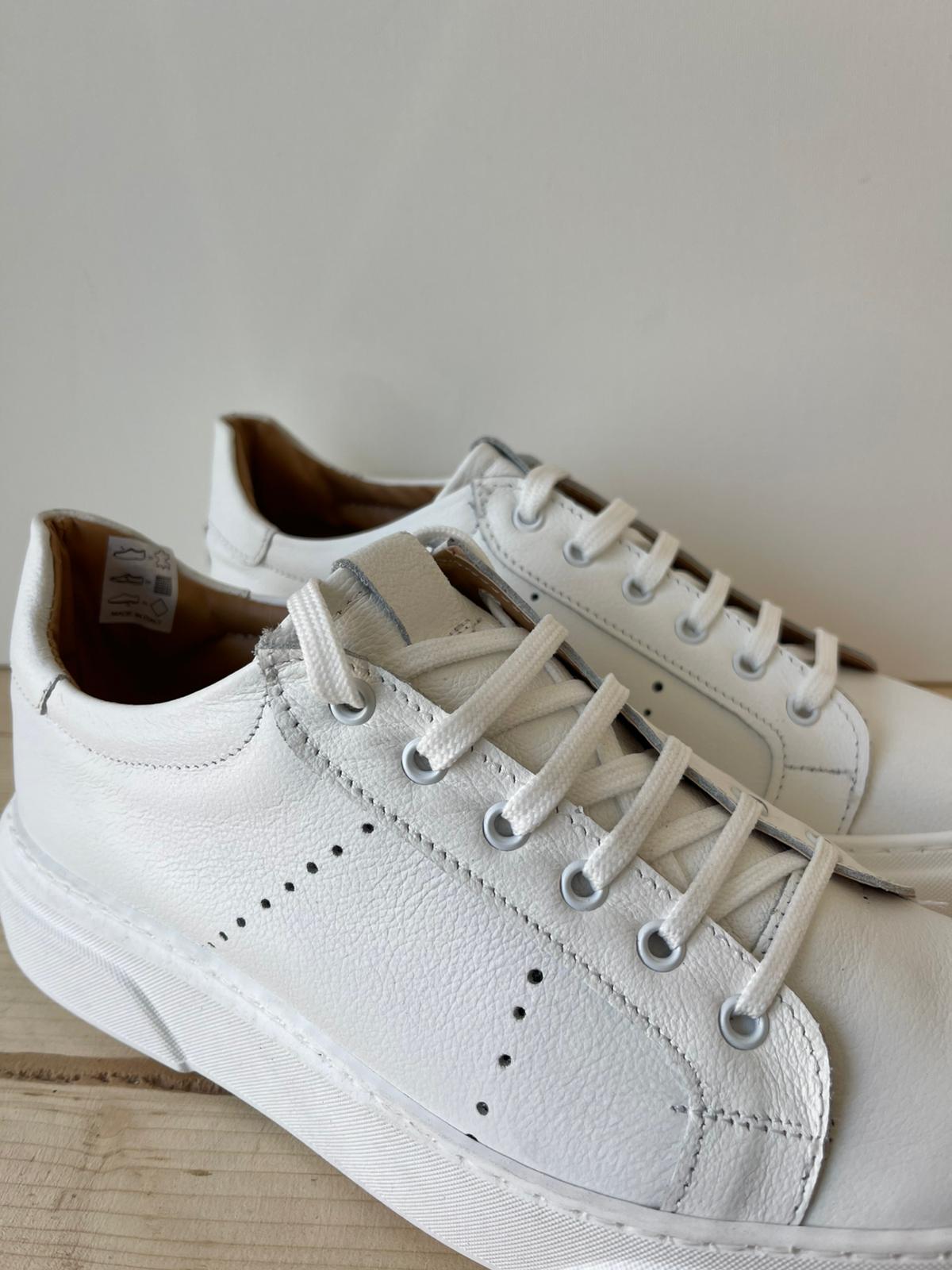 SNEAKERS IN VERA PELLE MADE IN ITALY UOMO E DONNA SUOLA BASSA