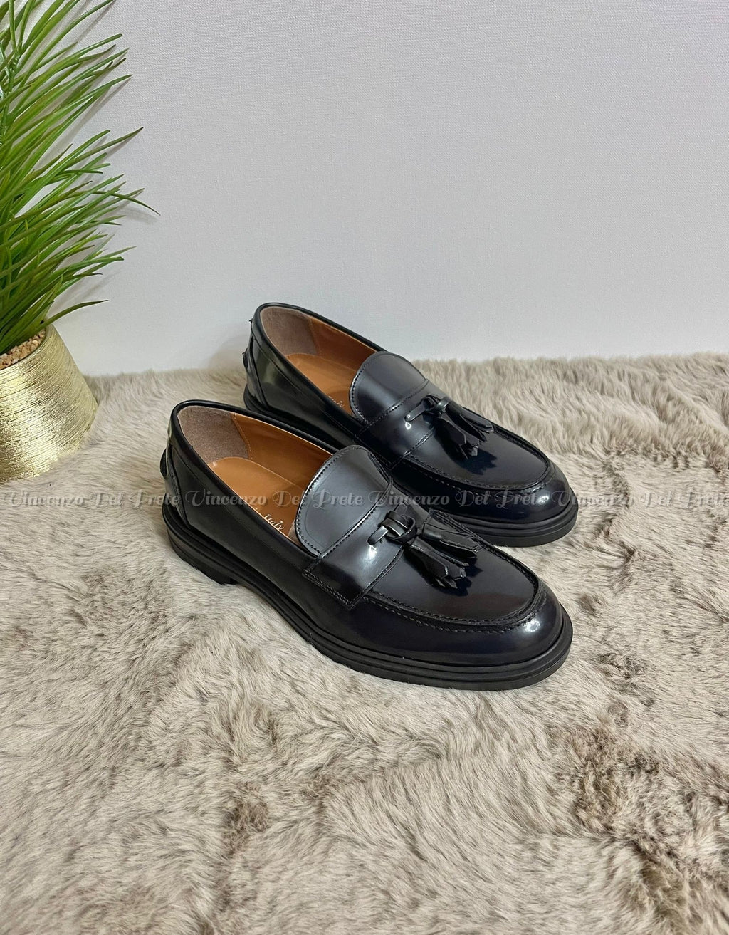 MOCASSINI IN PELLE MADE IN ITALY CON SUOLA IN GOMMA