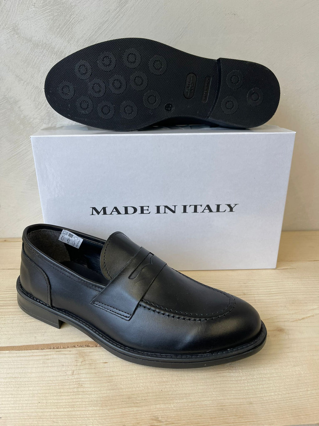 MOCASSINI TASSEL LOAFER IN VERA PELLE MADE IN ITALY CLASSICO SUOLA IN GOMMA