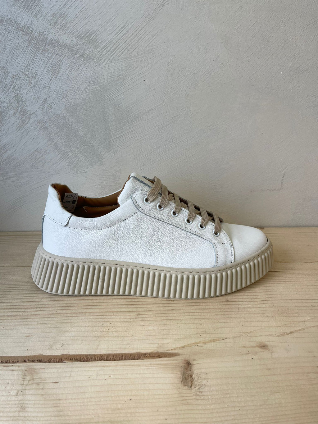 SNEAKERS IN VERA PELLE MADE IN ITALY UOMO E DONNA SUOLA ALTA