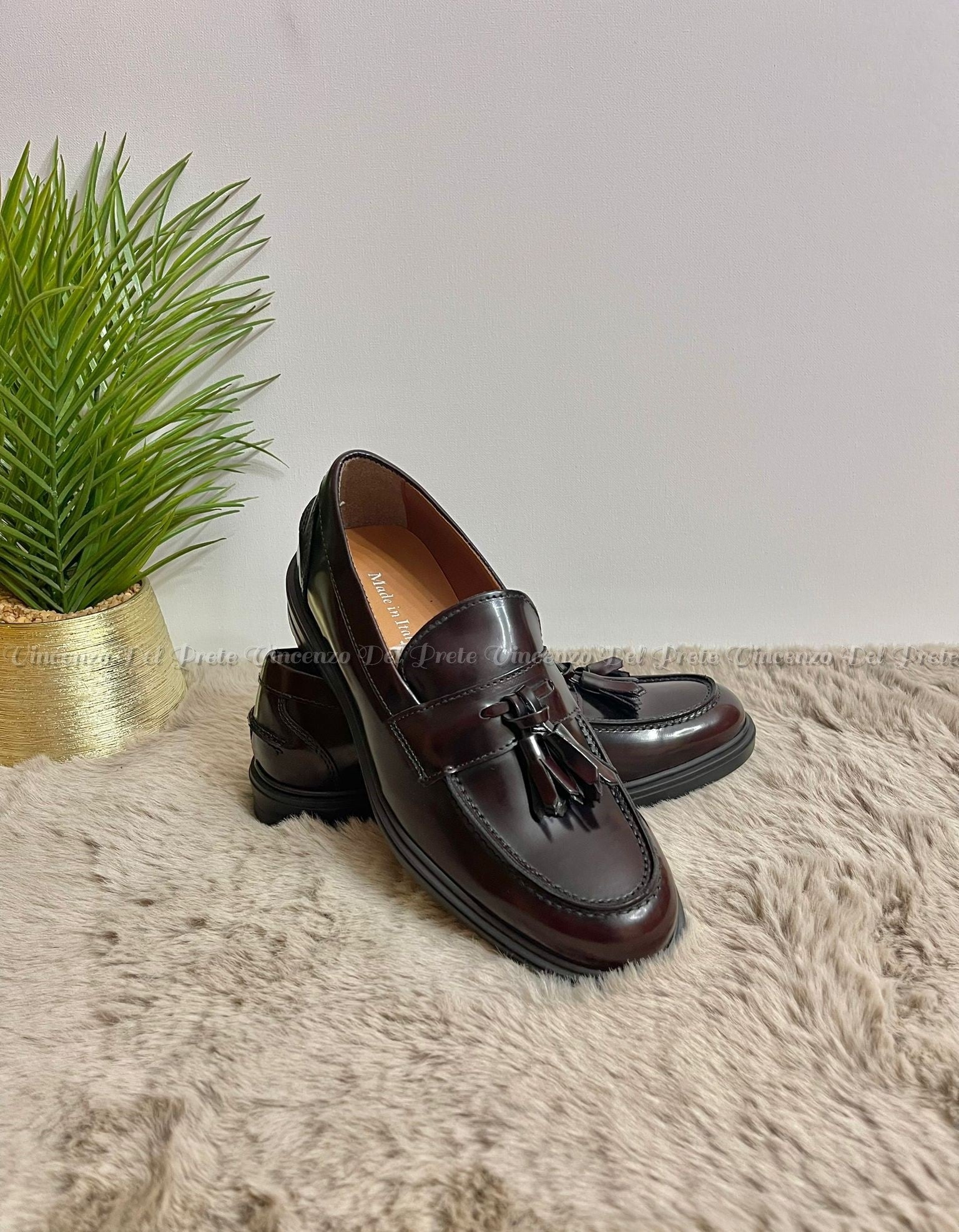 MOCASSINI IN PELLE MADE IN ITALY CON SUOLA IN GOMMA