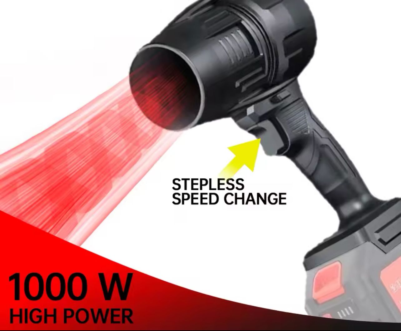 SOFFIATORE SUPER POTENTE TURBO CON 2 BATTERIE LION 48V ASCIUGATRICE PORTATILE CON VALIGETTA