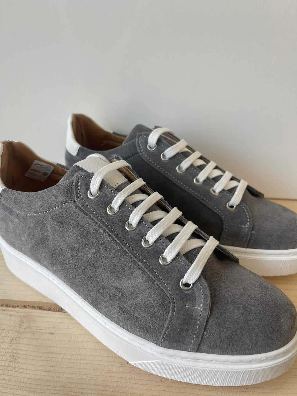 SNEAKERS IN VERA PELLE CAMOSCIO MADE IN ITALY UOMO E DONNA SUOLA BASSA