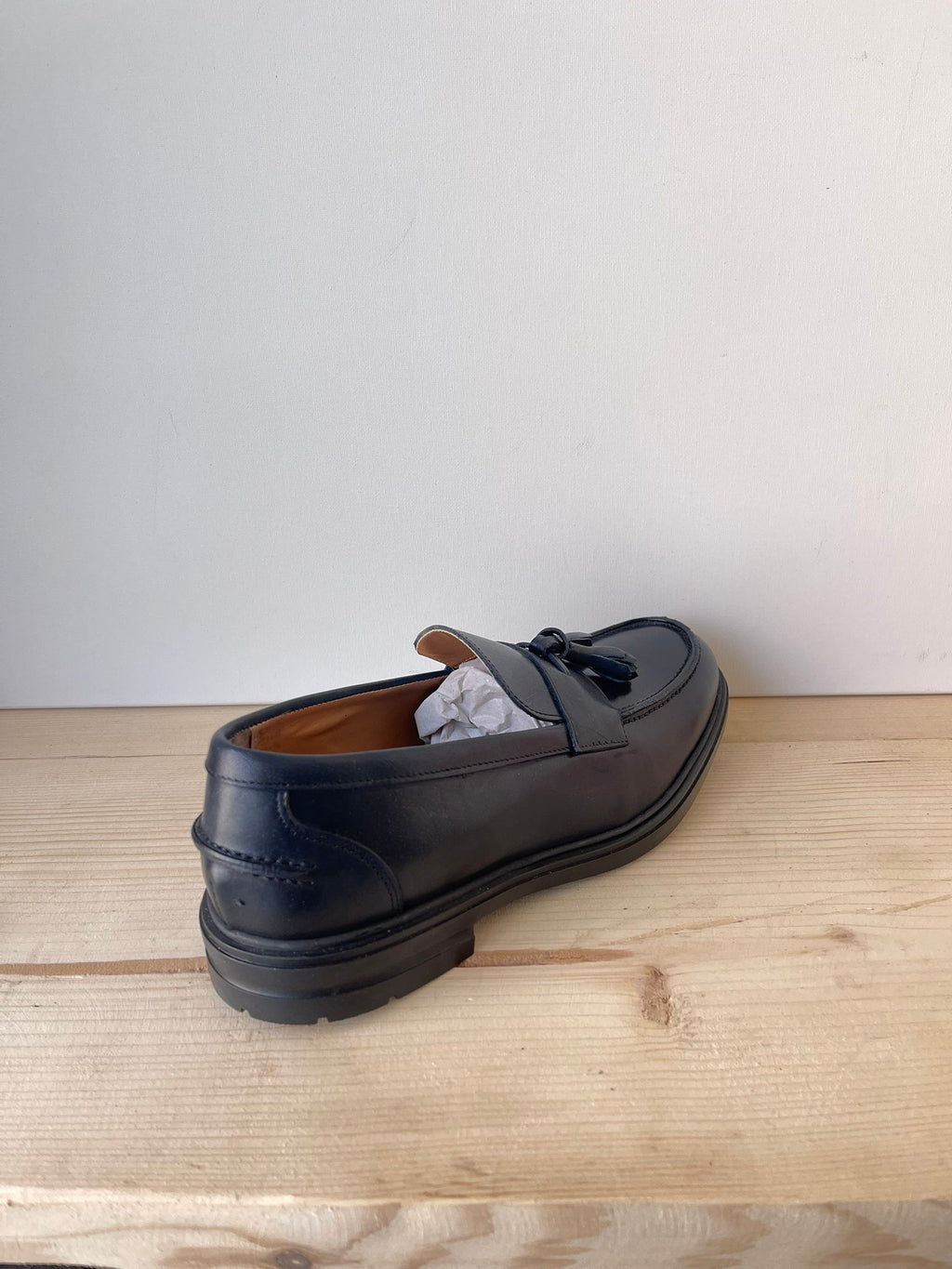MOCASSINI TASSEL LOAFER IN VERA PELLE MADE IN ITALY CON NAPPINE SUOLA IN GOMMA