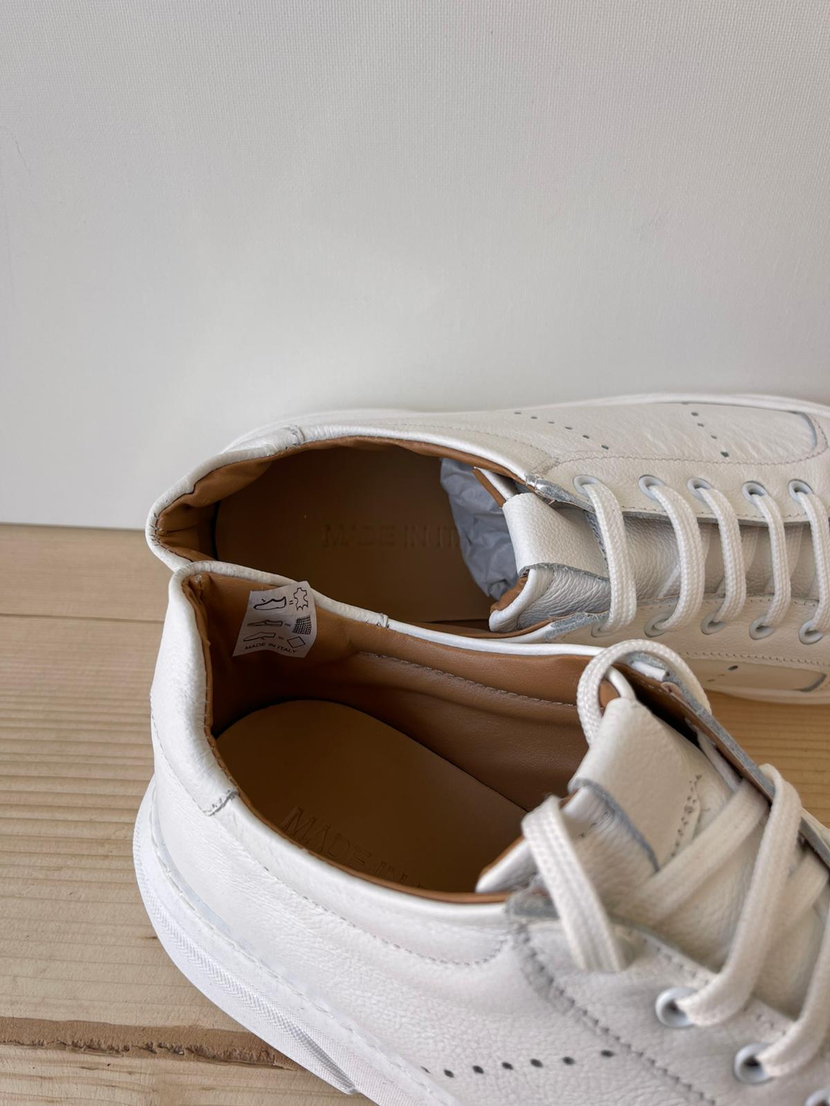 SNEAKERS IN VERA PELLE MADE IN ITALY UOMO E DONNA SUOLA BASSA