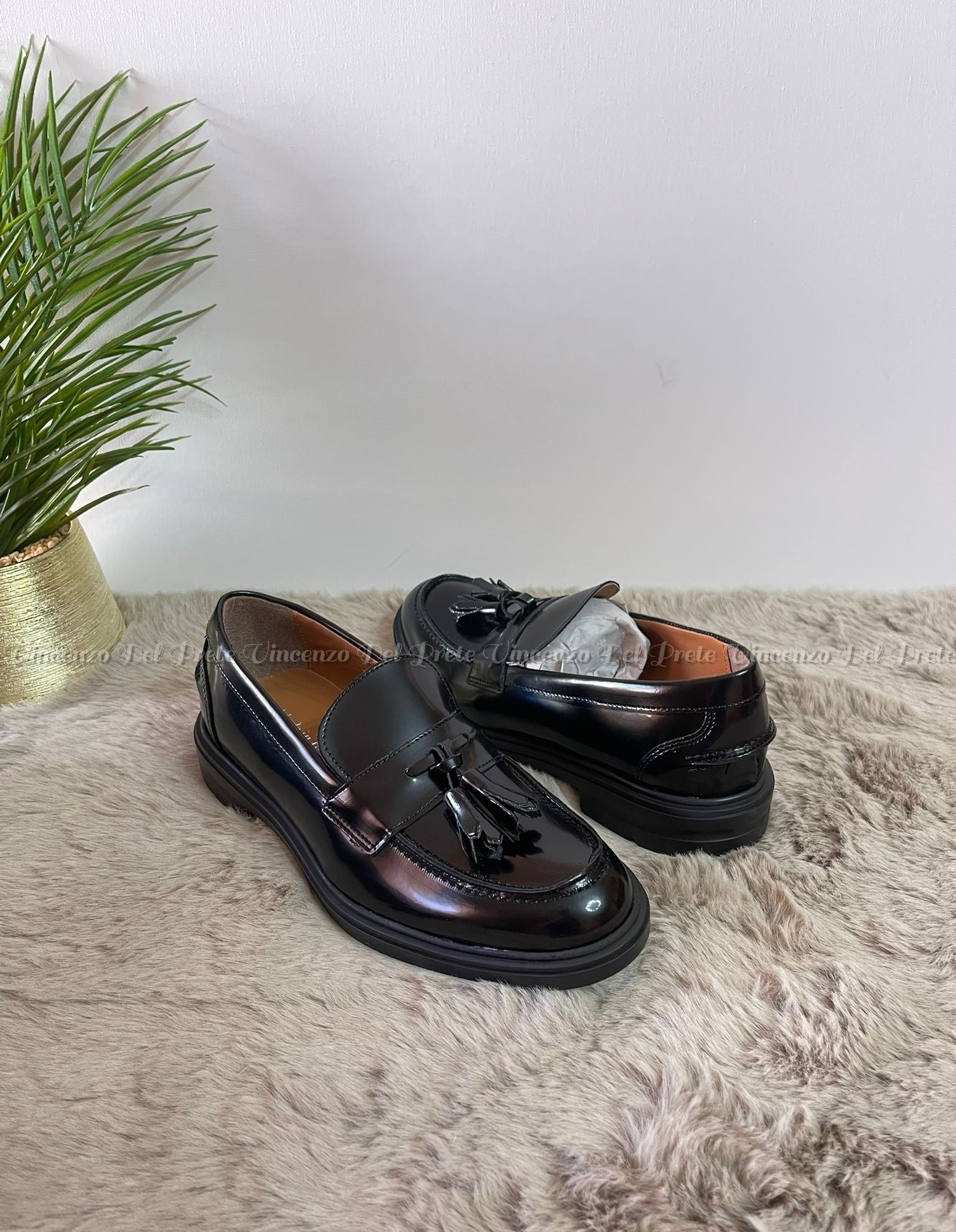 MOCASSINI IN PELLE MADE IN ITALY CON SUOLA IN GOMMA