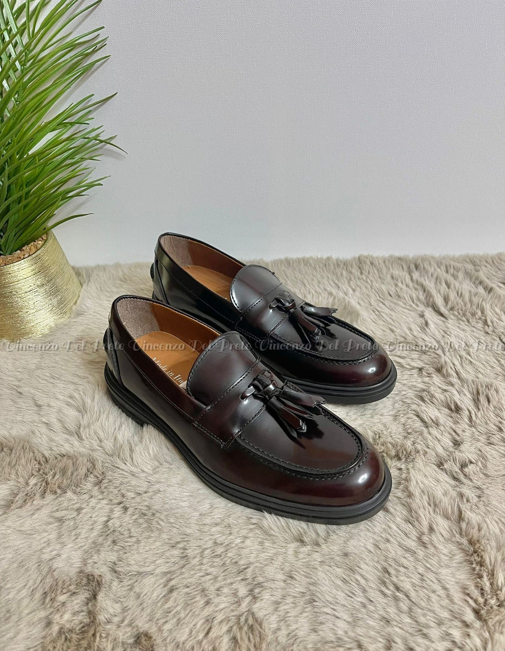 MOCASSINI IN PELLE MADE IN ITALY CON SUOLA IN GOMMA