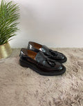 MOCASSINI TASSEL LOAFER IN VERA PELLE MADE IN ITALY CON SUOLA IN GOMMA