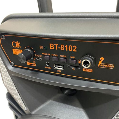 CASSA PORTATILE BLUETOOTH LED ALTOPARLANTE CON MICROFONO RADIO FM RICARICABILE