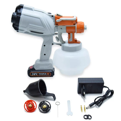 PISTOLA PER VERNICIATURA A SPRUZZO ELETTRICA SPRAY A BATTERIE RICARICABILE 24V 2.0Ah