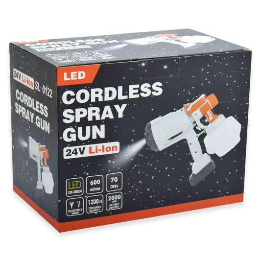 PISTOLA PER VERNICIATURA A SPRUZZO ELETTRICA SPRAY A BATTERIE RICARICABILE 24V 2.0Ah