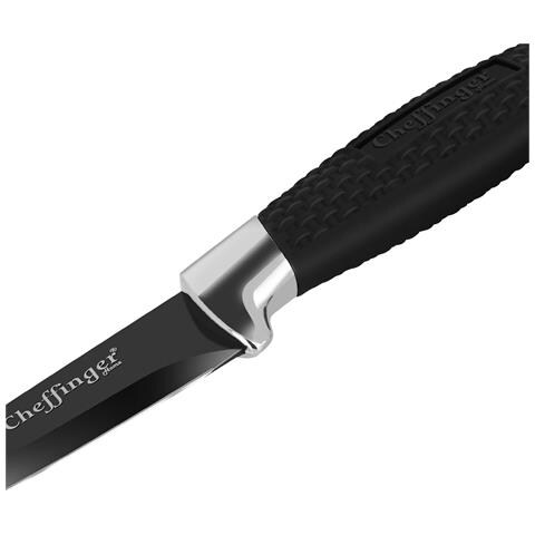 SET COLTELLI CHEFFINGER 6 PEZZI CON LAMA IN ACCIAIO INOX SCATOLA MAGNETICA NERO