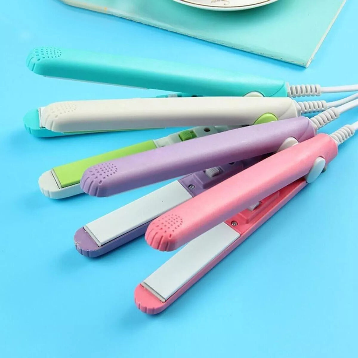 MINI PIASTRA PER CAPELLI DA VIAGGIO STIRATURA CAPELLI CON SCATOLA PROTETTIVA