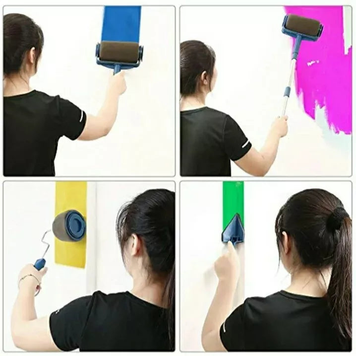 SET RULLO VERNICE PITTURA RICARICABILE CON SERBATOIO INTERNO MANICO ALLUNGABILE SERBATOIO DI 1 LITRO