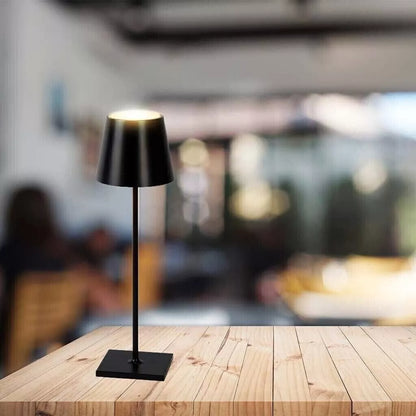 LAMPADA DA TAVOLO LED RICARICABILE TOUCH REGOLABILE BAR CASA HOTEL - NERO