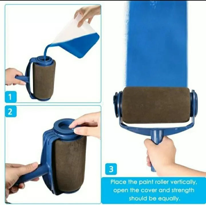 SET RULLO VERNICE PITTURA RICARICABILE CON SERBATOIO INTERNO MANICO ALLUNGABILE SERBATOIO DI 1 LITRO