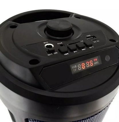 CASSA PORTATILE BLUETOOTH LED ALTOPARLANTE CON MICROFONO RADIO FM RICARICABILE