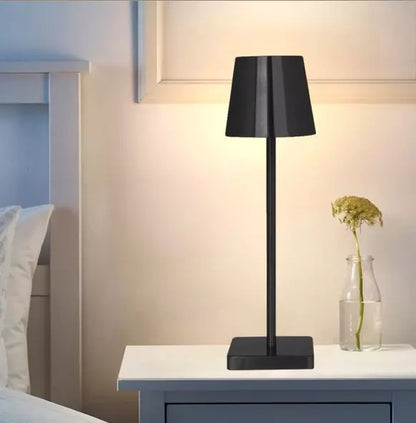 LAMPADA DA TAVOLO LED RICARICABILE TOUCH REGOLABILE BAR CASA HOTEL - NERO
