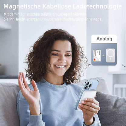 POWER BANK MAGNETICO 12000 MAH 15w CARICATORE WIRELESS COMPATIBILE MAGSAFE UNIVERSAL